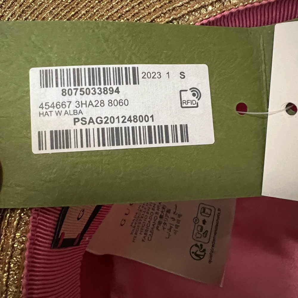 Auth Gucci lame straw hat - Picture 3 of 10